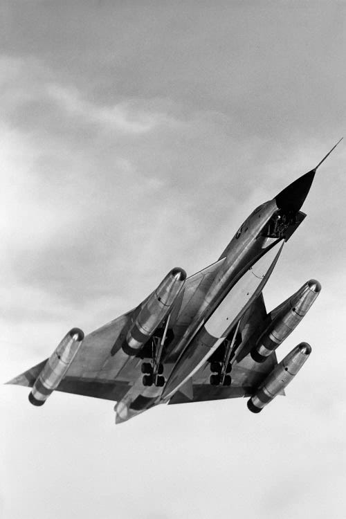 1960s B-58 Bomber In Ascent by Vintage Images wall art