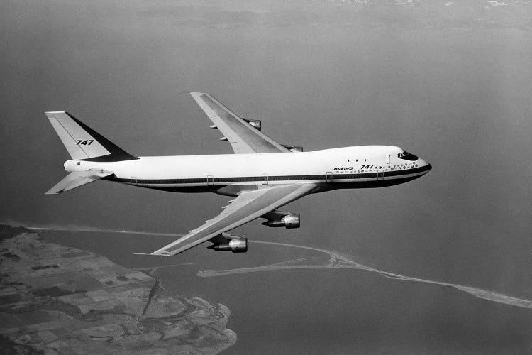 1960s Boeing 747 In Flight by Vintage Images wall art