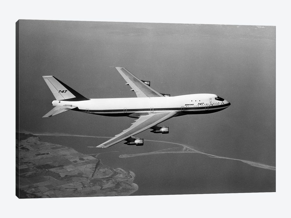1960s Boeing 747 In Flight by Vintage Images 1-piece Art Print