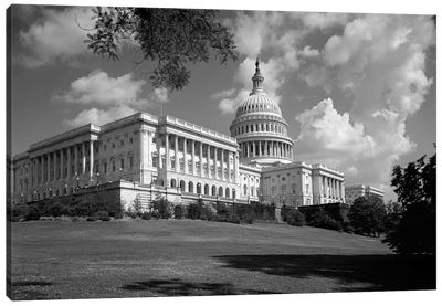 1960s Capitol Building Dome Senate House Representatives Congress Washington Dc USA Canvas Art Print - Washington D.C. Art