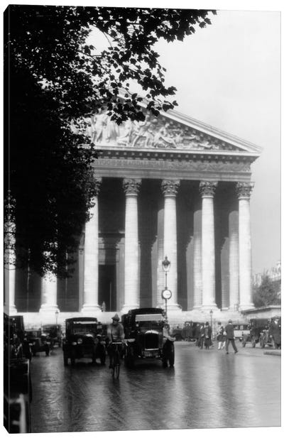 1920s La Madeleine Paris France Canvas Art Print - Column Art