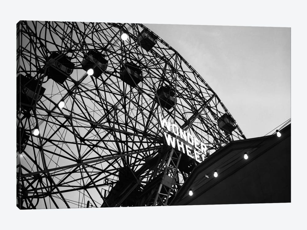 1920s Looking Up At Wonder Wheel Amusement Ride Coney Island New York USA by Vintage Images 1-piece Canvas Wall Art