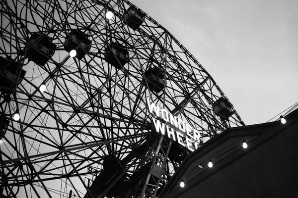 Brooklyn: 1920s Looking Up At Wonder Wheel Amusement Ride Coney Island New York USA by Vintage Images