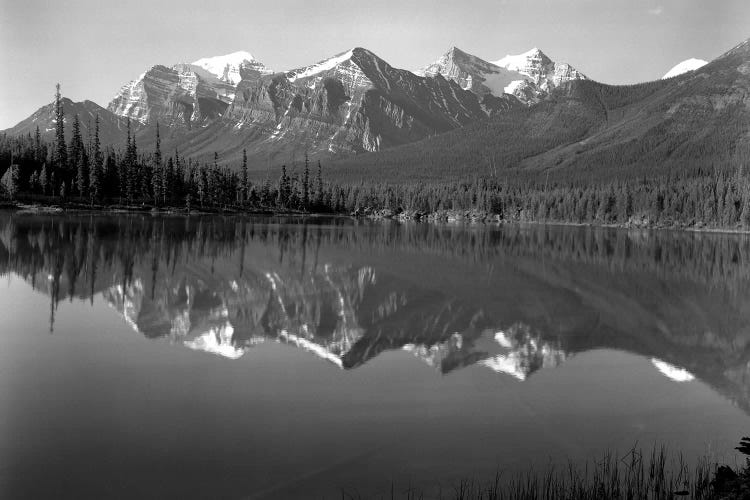 1960s Lake In Rocky Mountains Canada North Of Lake Louise On Jasper Highway