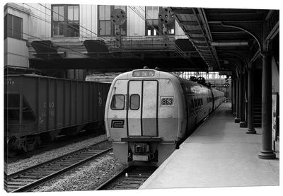 1960s Metroliner Passenger Train Stopped At Station Canvas Art Print - Vintage Images