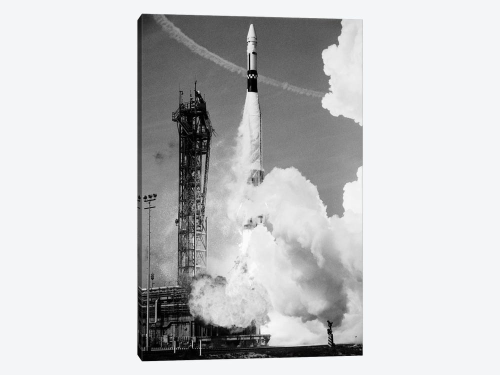 1960s Missile Taking Off From Launch Pad by Vintage Images 1-piece Canvas Art