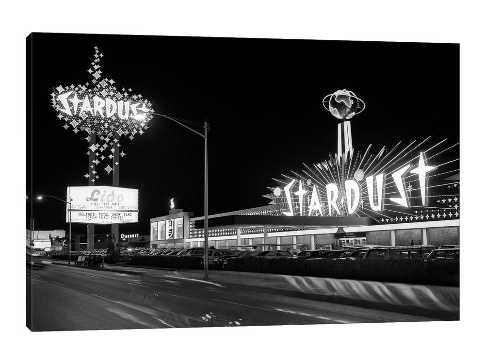 NV, Las Vegas. Panoramic view over the Black Framed Wall Art Print