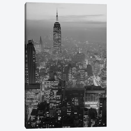 1960s Night View Manhattan Empire State Building Looking South From Midtown Canvas Print #VTG442} by Vintage Images Canvas Artwork