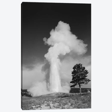 1960s Old Faithful Geyser Erupting Yellowstone National Park Canvas Print #VTG443} by Vintage Images Canvas Artwork