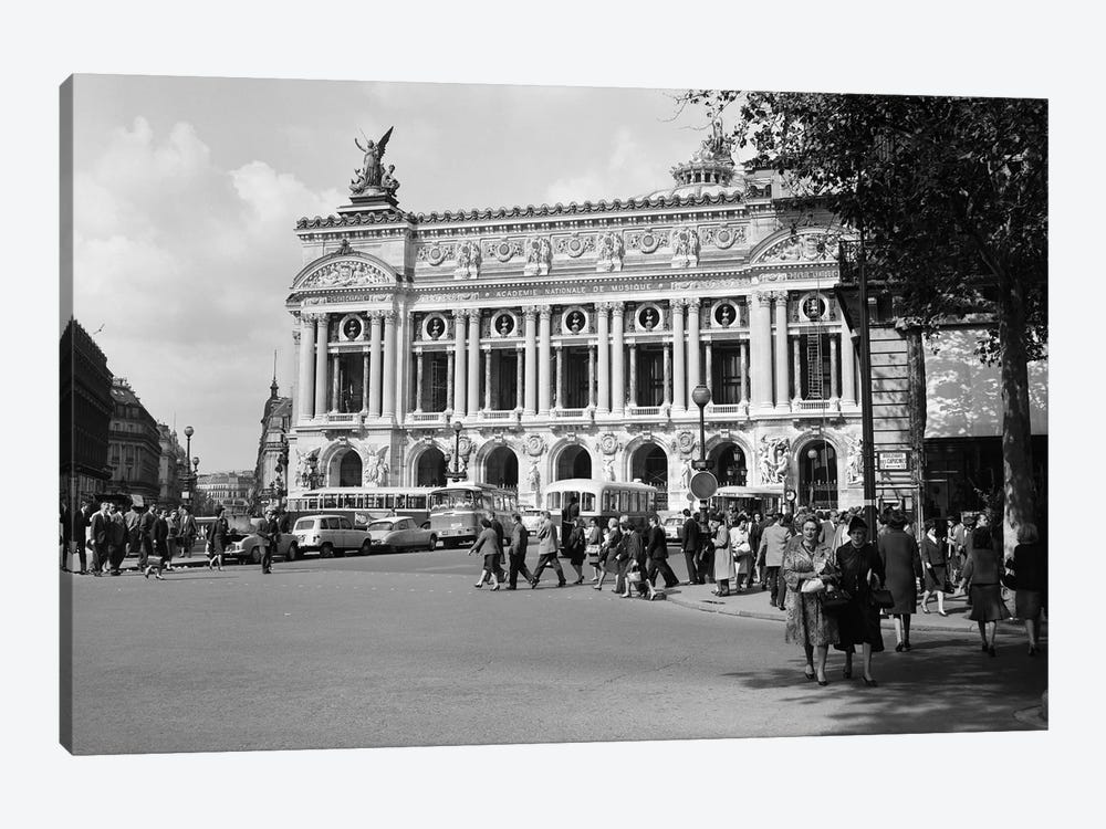 1960s Palais Garnier At Place de l'Opera Paris France by Vintage Images 1-piece Canvas Art