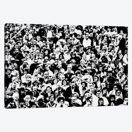 1960s Posterization Of Large Crowd In Sporting Event Bleachers Canvas Print #VTG452} by Vintage Images Canvas Print