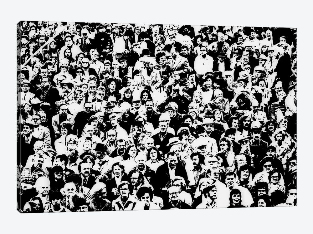 1960s Posterization Of Large Crowd In Sporting Event Bleachers by Vintage Images 1-piece Canvas Art