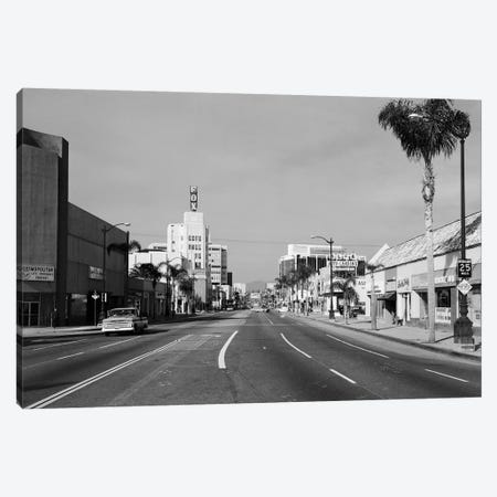 1960s Street Scene West Wilshire Blvd Los Angeles, California USA Canvas Print #VTG465} by Vintage Images Canvas Art Print