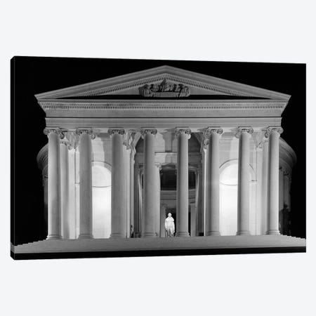 1960s Thomas Jefferson Memorial Lit Up At Night Canvas Print #VTG467} by Vintage Images Art Print