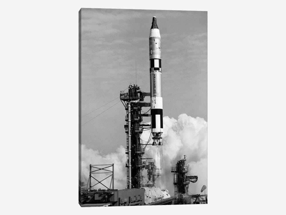 1960s US G-III Missile Taking Off From Launch Pad by Vintage Images 1-piece Canvas Print