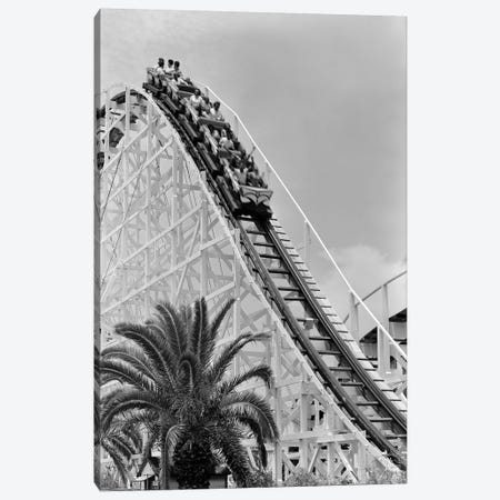 1960s Young People Riding Wooden Roller Coaster Canvas Print #VTG472} by Vintage Images Canvas Print