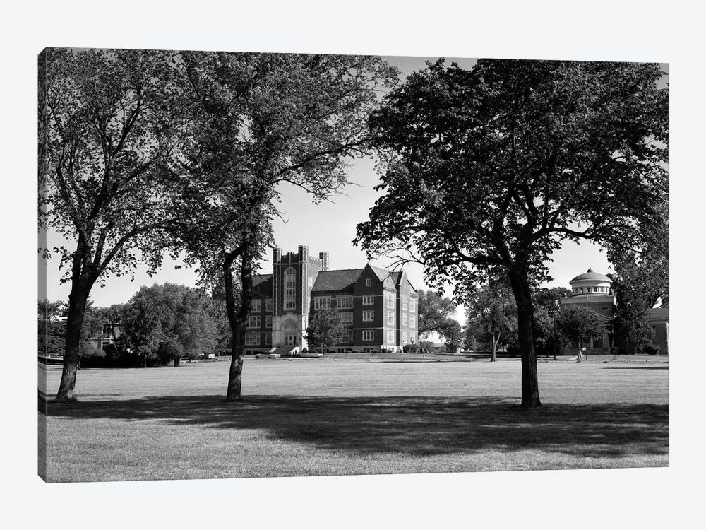 1970s Campus Of Emporia College In Kansas With Brick Buildings Nestled Among Trees by Vintage Images 1-piece Canvas Print