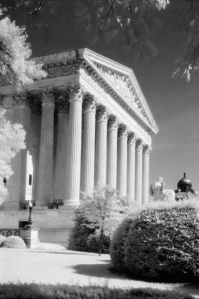 Columns: 1970s Infrared Photograph Front Of Supreme Court Building Washington Dc USA by Vintage Images