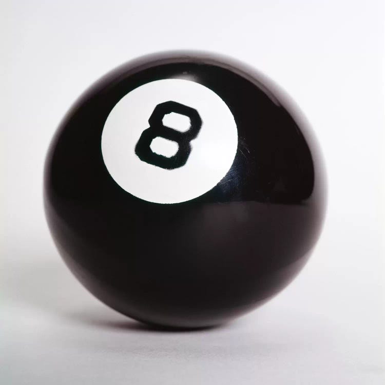 1970s Pool Billiard Ball Eight Ball