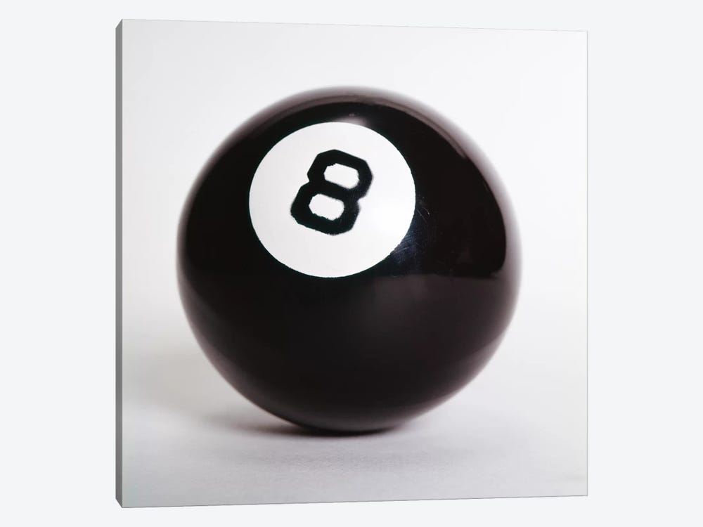 1970s Pool Billiard Ball Eight Ball by Vintage Images 1-piece Canvas Artwork