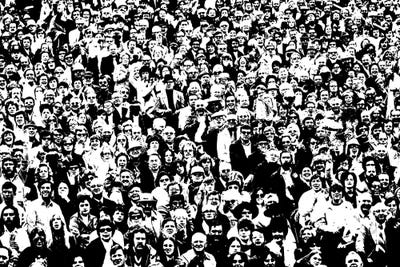 1970s Posterization Of Crowd In Stadium Bleachers by Vintage Images canvas print