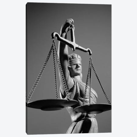 1970s Statue Of Blind Justice Holding Scales Canvas Print #VTG492} by Vintage Images Art Print