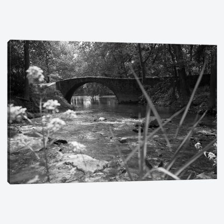1970s Stream With Stone Bridge In Wooded Area Canvas Print #VTG493} by Vintage Images Canvas Print