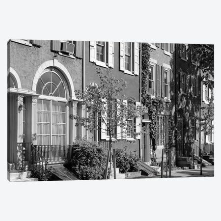 1970s Street Scene Residential Townhouses In Urban Inner City Philadelphia Pa USA Canvas Print #VTG494} by Vintage Images Canvas Wall Art