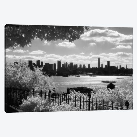 1970s View Of Midtown Manhattan Skyline Silhouette From New Jersey New York City New York USA Canvas Print #VTG495} by Vintage Images Canvas Artwork