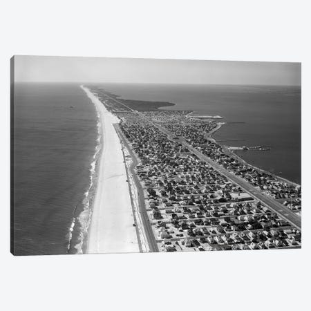 1970s-1980s Aerial Of Jersey Shore Barnegat Peninsula Barrier Island Seaside Park New Jersey USA Canvas Print #VTG497} by Vintage Images Canvas Artwork