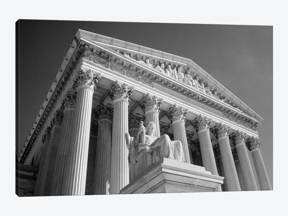 1980s Federal Supreme Court Building Low Angle Front Shot Washington Dc USA by Vintage Images 1-piece Canvas Artwork