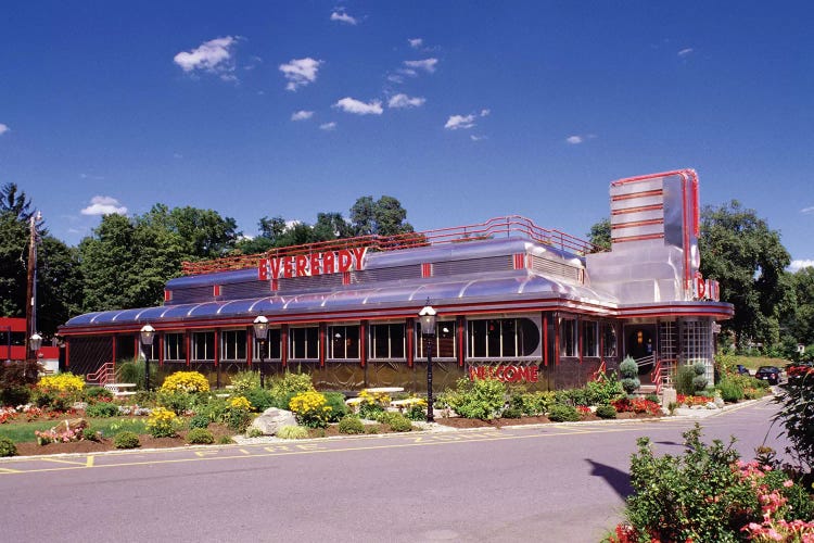 1990s Classic Art Deco Style Diner Hyde Park NY USA