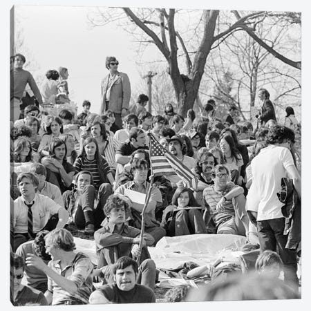 April 22 1970 Crowd Attending The First Earth Day Celebration Fairmont Park Philadelphia Pennsylvania USA Canvas Print #VTG513} by Vintage Images Canvas Artwork