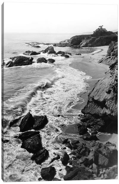 Circa 1918 Arch Beach Laguna California USA Canvas Art Print - Vintage & Retro Photography