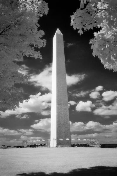 Washington, D.C.: Infrared Photograph Of Washington Monument Washington Dc USA by Vintage Images