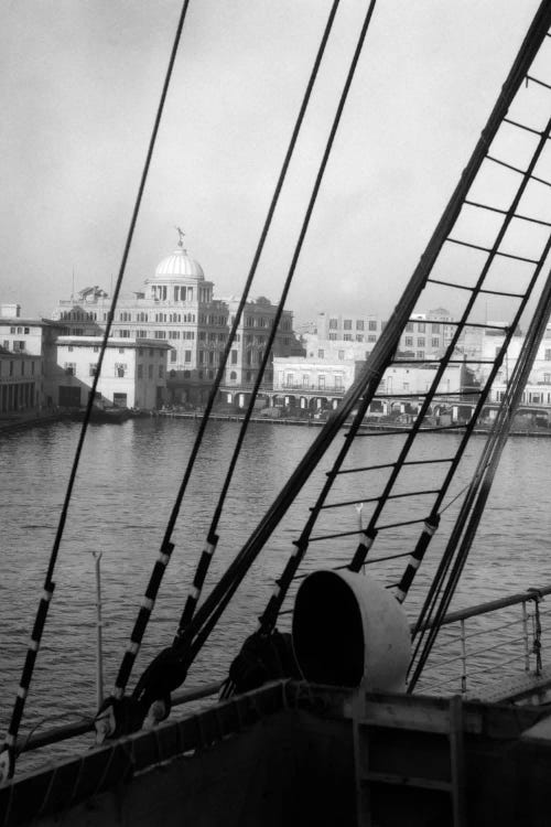 1920s View From The Ship SS Lafayette The Customs House Havana Cuba by Vintage Images wall art