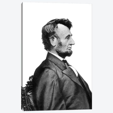 1860s Profile Portrait President Abraham Lincoln Likeness That Appears On Lincoln Penny By Mathew Brady Canvas Print #VTG535} by Vintage Images Canvas Art Print