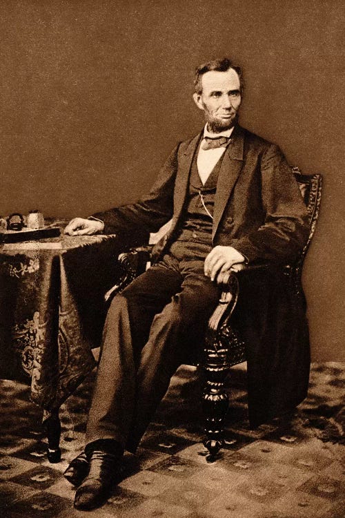 1863 Portrait Of 16th President Abraham Lincoln by Vintage Images wall art
