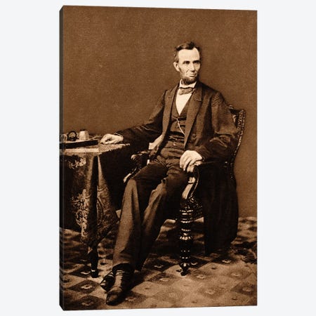 1863 Portrait Of 16th President Abraham Lincoln Canvas Print #VTG536} by Vintage Images Canvas Print