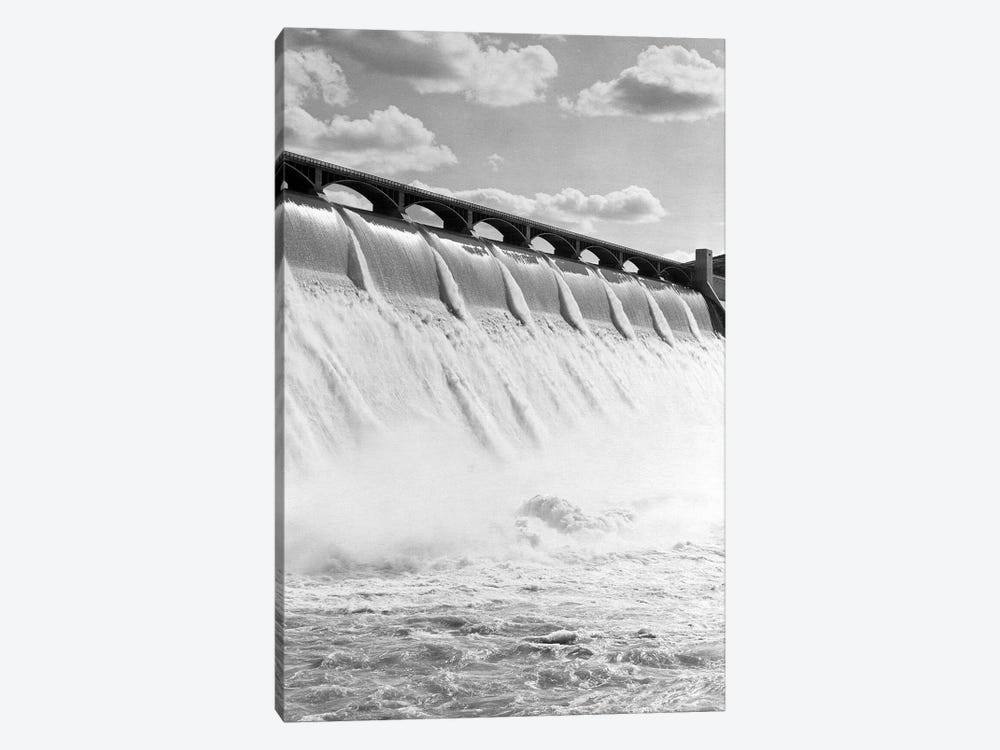 1940s Spillway Of The Grand Coulee Dam Washington State by Vintage Images 1-piece Canvas Wall Art