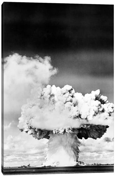 1940s-50s Atomic Bomb Explosion Mushroom Cloud Canvas Art Print - Vintage Images