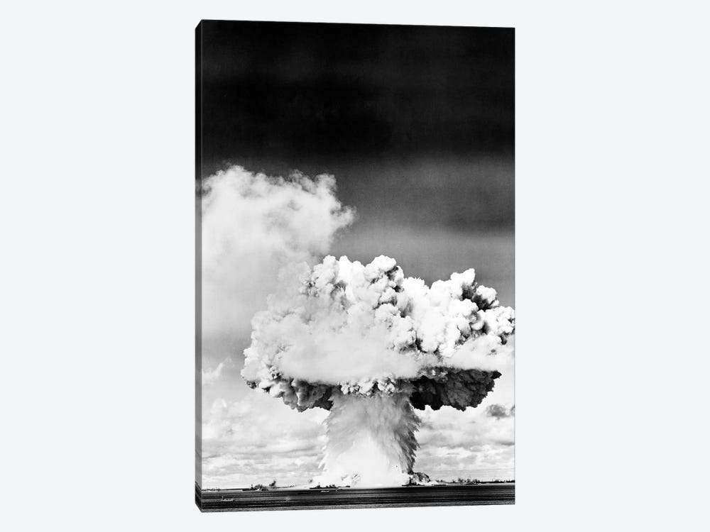 1940s-50s Atomic Bomb Explosion Mushroom Cloud by Vintage Images 1-piece Canvas Print