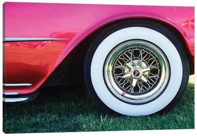 1950s Pontiac Whitewall Tire Detail Canvas Art Print - Vintage Images