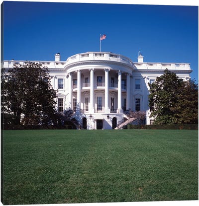 1970s The White House Washington DC, USA Canvas Art Print - Famous Palaces & Residences