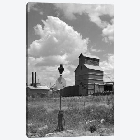 1920s-1930s Canadian Texas Panhandle Grain Elevator Nearby Railroad Switch Point Indicator And Lamp Canvas Print #VTG59} by Vintage Images Canvas Print