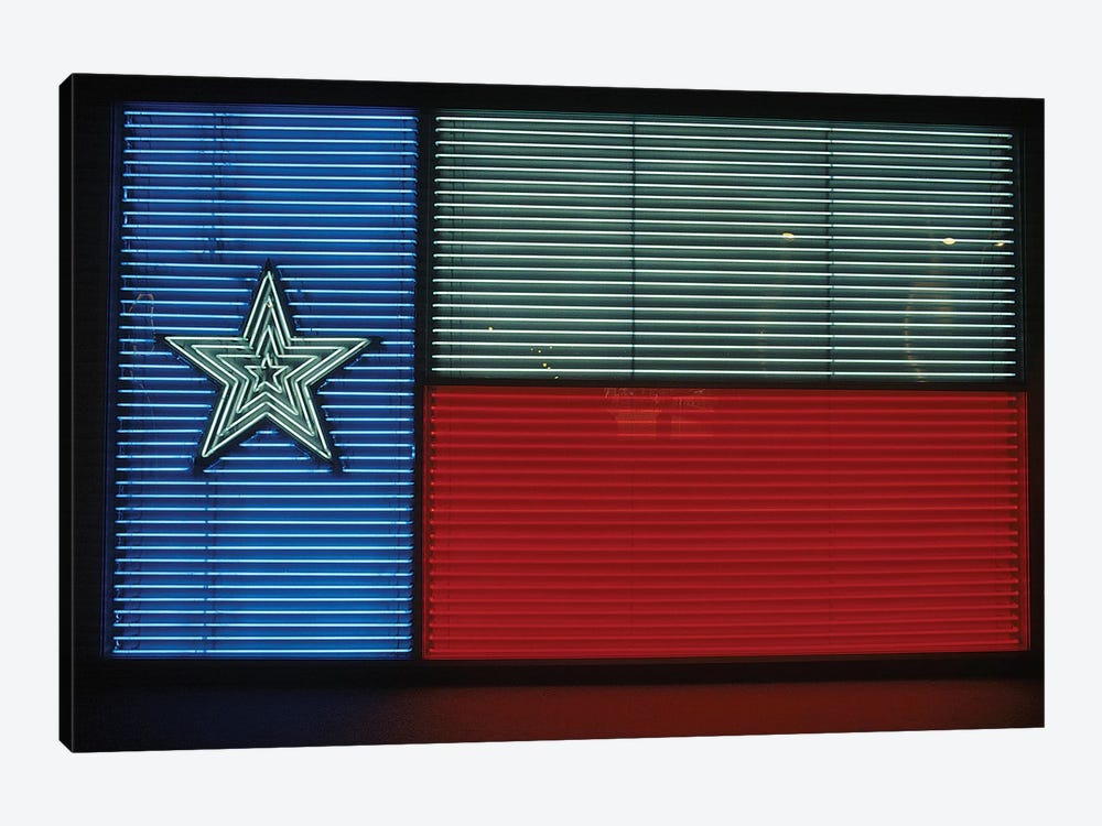 1990s Texas State Flag In Neon Sign Lights by Vintage Images 1-piece Canvas Art Print