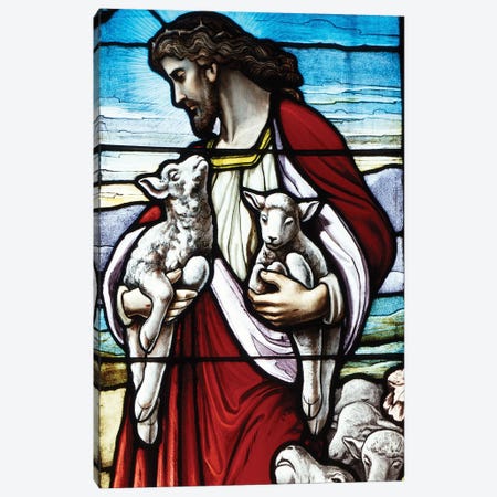 Christ The Good Shepherd With His Flock Canvas Print #VTG618} by Vintage Images Canvas Print