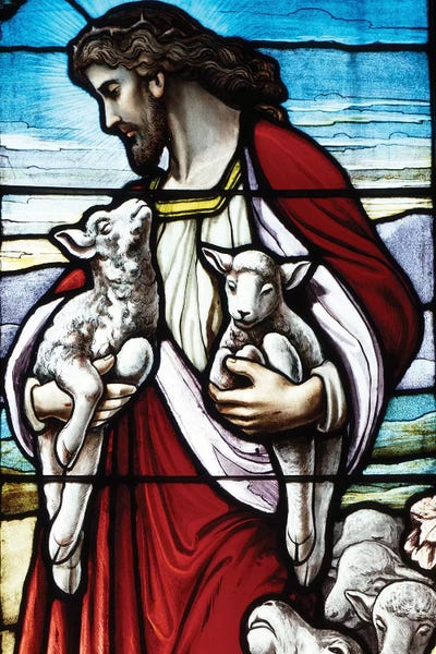 Christ The Good Shepherd With His Flock