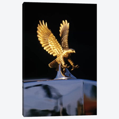 Close-Up Detail Of Golden Attacking Eagle Replica Radiator Cap Hood Ornament Canvas Print #VTG620} by Vintage Images Canvas Art
