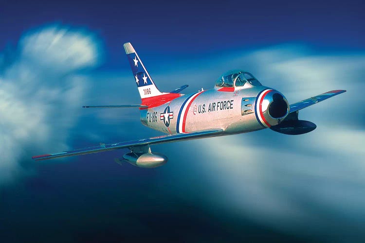 North American F B6 Sabre 1950s Korean War Vintage Jet